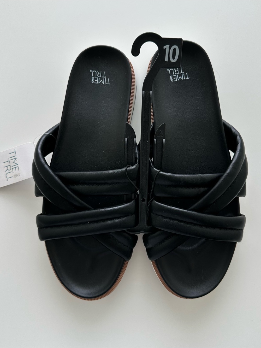 NWT Black sandals with 1.5 inch platform and thick straps- 10 - Picture 2 of 4